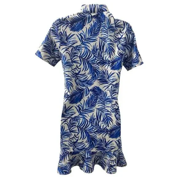 Tommy Bahama 1/4 Zip Tropical Print Golf Tennis Dress with Shorts - Picture 4 of 9